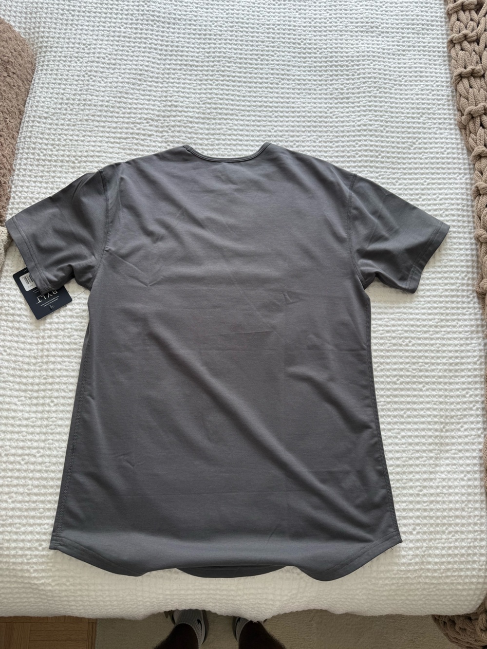 BYLT Basics Men’s Short Sleeve Crew Tee — Charcoal Gray - Picture 5 of 5